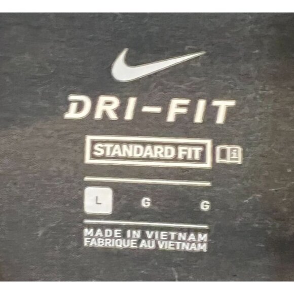 Nike Men’s Dri Fit Golf Polo- Black/White/Grey - Size L - Picture 5 of 5